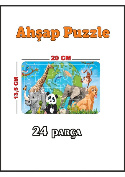 Ahşap Puzzle 8 Li
