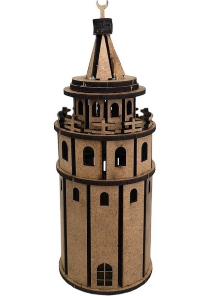 Galata Kulesi ve Kız Kulesi 2 'li Set 3D Ahşap Maket (Hobi , Eğlence )
