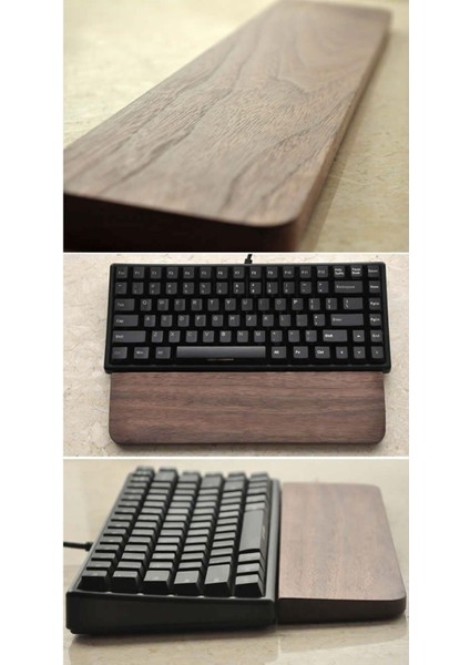 Ontıc Klavye Bilek Desteği Doğal Ahşap Ergonomik Estetik SOFT87 Tuş Için(36 X10 CM)(87KEYBOARD)