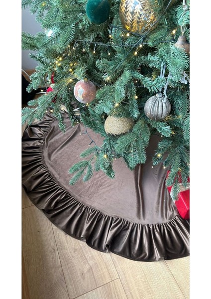 Kadife Yılbaşı Ağacı Örtüsü Pileli Yılbaşı Çam Ağacı Örtüsü 150 cm Çaplı fırsatları