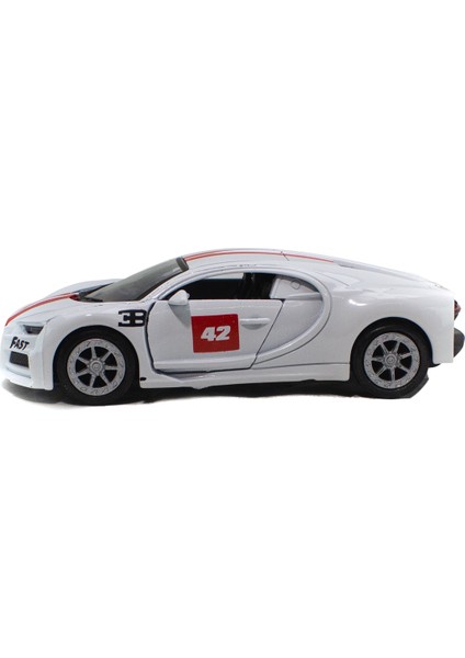 Metal Oyuncak Araba Bugatti Çek Bırak 12 cm Beyaz modelleri