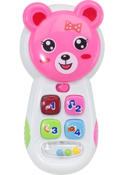 Cep Telefon Sevimli Telefon Işıklı Sesli Pembe