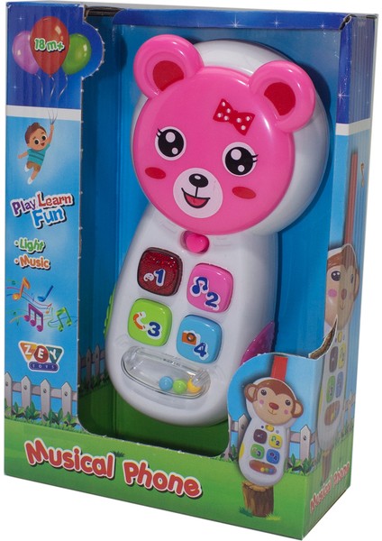 Cep Telefon Sevimli Telefon Işıklı Sesli Pembe fiyatları