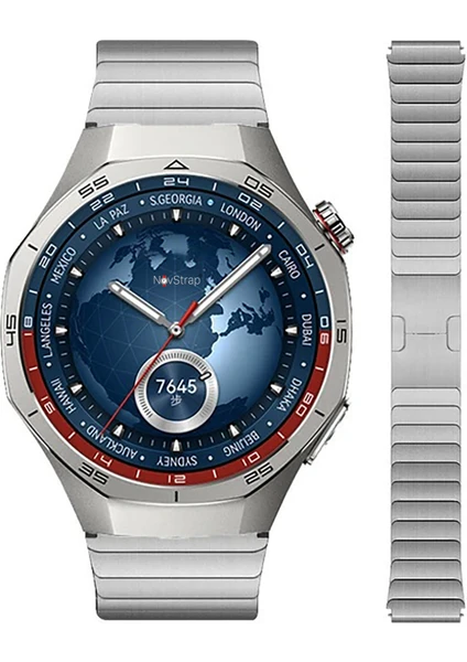 Huawei Watch Gt5 46mm Gt5 Pro Gt4 46mm Gt3 46mm Gt3 Pro Gt3 Se Gt2 ile Uyumlu Kordon Lansman Çelik Kayış