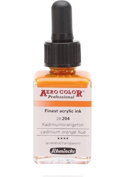 Aero Color Akrilik Mürekkep 28 Ml. 204 Cadmium Orange Hue