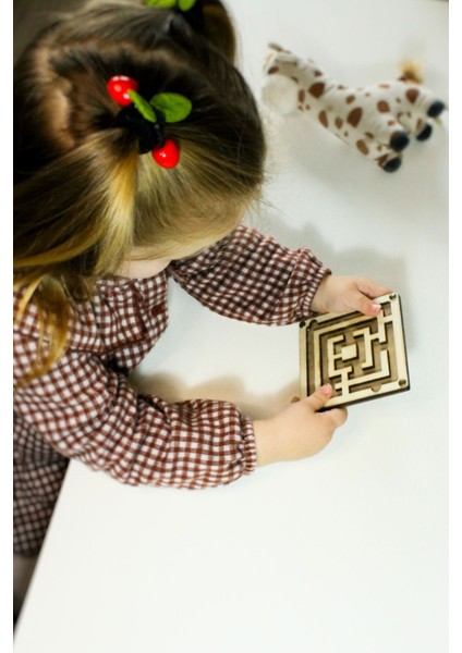 Doğal Ahşap Labirent Oyunu, Zeka ve Denge Geliştirici, 2+ Yaş İçin Eğlenceli Eğitim Seti modelleri