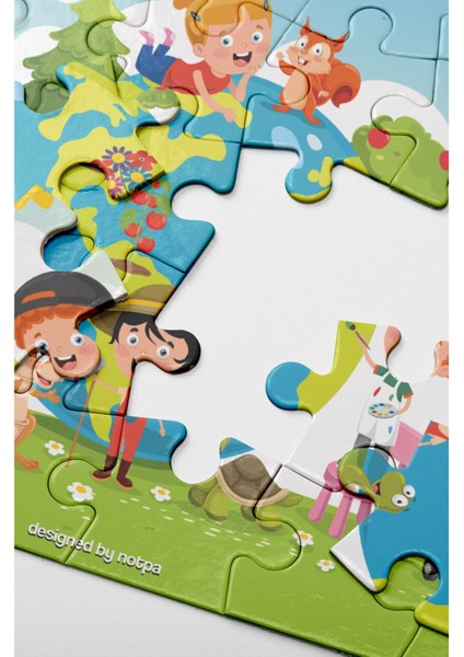 Renkli Ahşap 24 Parça Puzzle Seti, Eğitici ve Öğretici Çocuk Aktivitesi fırsatları