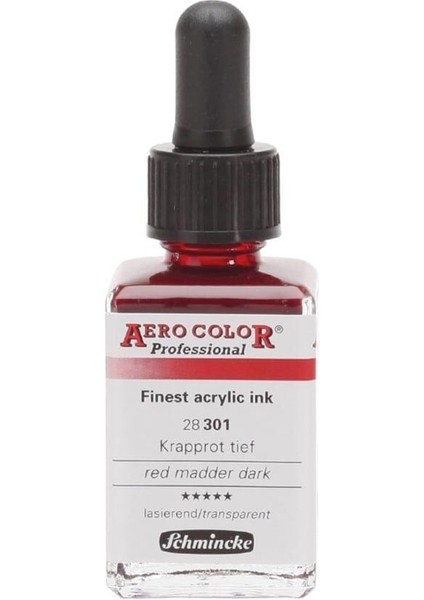 Aero Color Akrilik Mürekkep 28 Ml. 301 Red Madder Dark