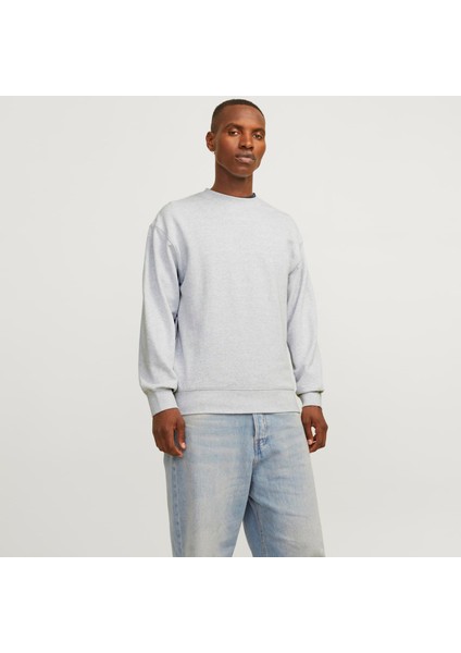 Erkek Bisiklet Yaka Düz Renk Sweatshirt - Charge