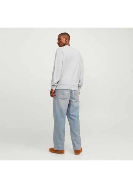 Erkek Bisiklet Yaka Düz Renk Sweatshirt - Charge modelleri