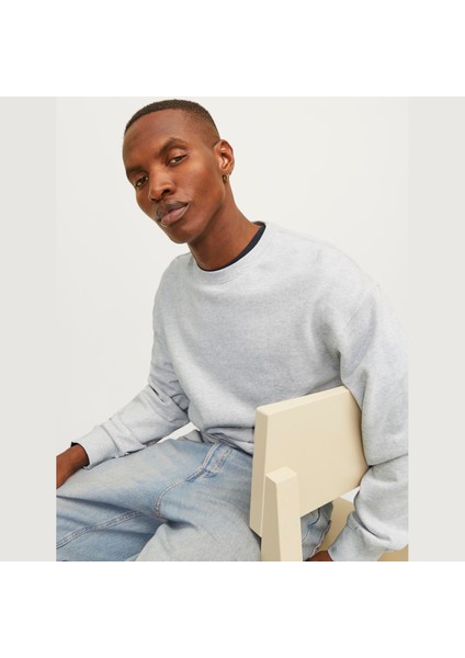 Erkek Bisiklet Yaka Düz Renk Sweatshirt - Charge fırsatları