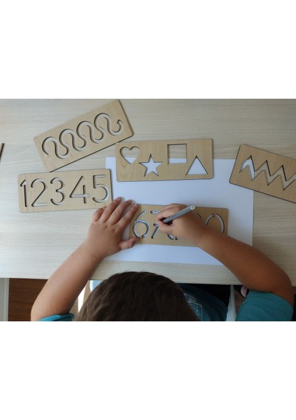 Doğal ahşap sayı ve şekil dekorasyonu, şık ve zarif tasarım, 3+ yaş uyumu fiyatları