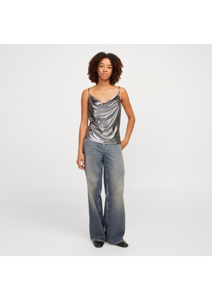 Kadın Kare Yaka Parlak Bluz - Dina fiyatları