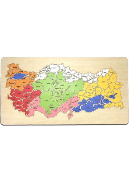 Ahşap Türkiye Haritası Puzzle Yapboz