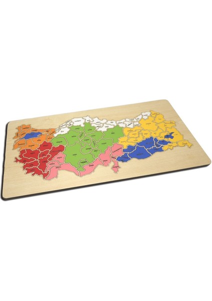 Ahşap Türkiye Haritası Puzzle Yapboz