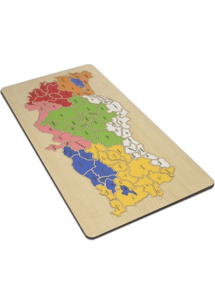 Ahşap Türkiye Haritası Puzzle Yapboz