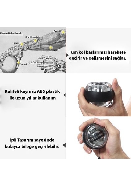 Gyroball - Bilek ve Kol Kaslarını Güçlendiren Egzersiz Topu