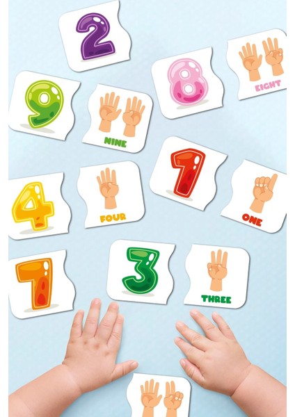 Renkli sayı öğrenme eğlenceli ahşap ikili puzzle çocuk oyunu 1+ yaş fiyatları