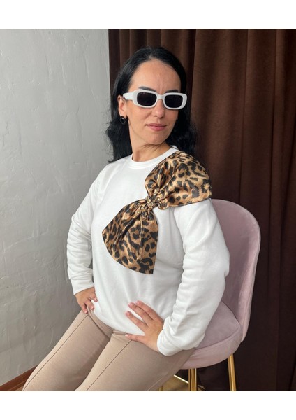 Leopar Papyonlu Sweatshirt modelleri