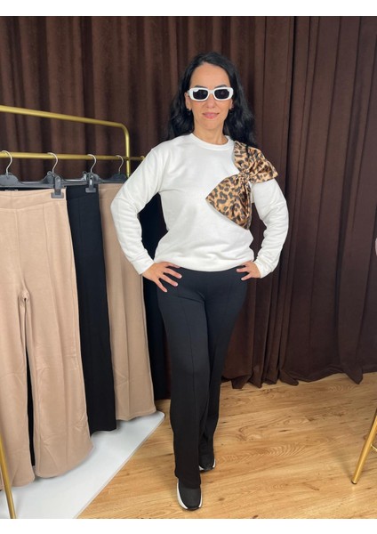 Leopar Papyonlu Sweatshirt