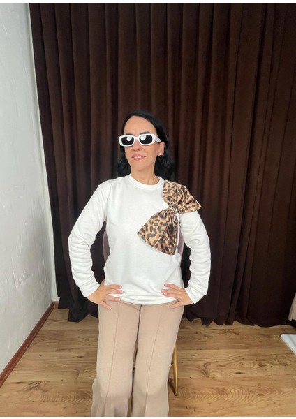 Leopar Papyonlu Sweatshirt