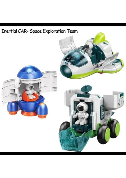 Uzay Istasyon Oyuncağı 3 Lü Set Oyuncak Roket & Uzay Mekiği & Uzay Aracı & Ay Taşıtı & Astronot fiyatları