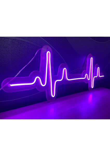 Neon LED Duvar Dekoratif Aydınlatma -Ekg- modelleri