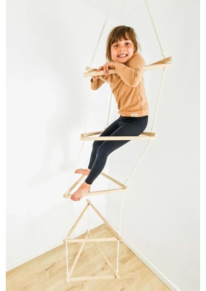 5 Basamaklı Üçgen Tırmanma Kulesi Ahşap Çocuk Oyunu, Eğlenceli ve Güvenli Oyun Keyfi modelleri