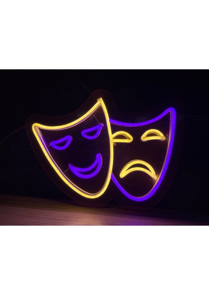 Neon LED Duvar Dekoratif Aydınlatma -Tiyatro, 28X24CM-
