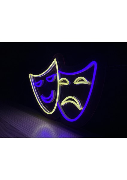 Neon LED Duvar Dekoratif Aydınlatma -Tiyatro, 28X24CM-