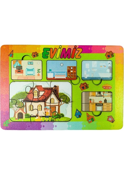 5'li Eğitici Çocuk Bultak Yabboz Puzzle Seti2 14X20 cm (Bt 6-10)