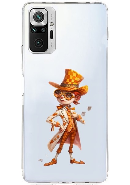 Xiaomi Redmi Note 10 Pro Uyumlu Şapkalı Adam Desenli Silikon Kılıf