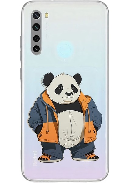 Xiaomi Redmi Note 8 Uyumlu Panda Montlu Desenli Silikon Kılıf