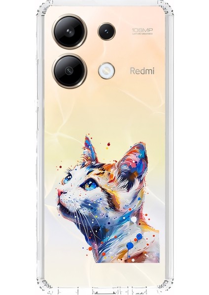 Xiaomi Redmi Note 13 4g Uyumlu Uzaylı Kedi Desenli Silikon Kılıf