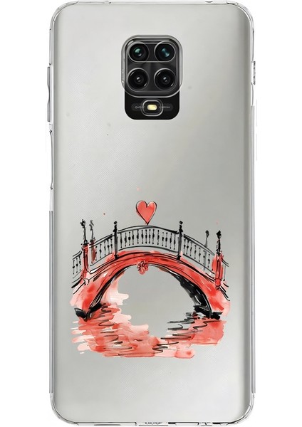 Xiaomi Redmi Note 9 Pro Uyumlu Aşk Köprüsü Desenli Silikon Kılıf