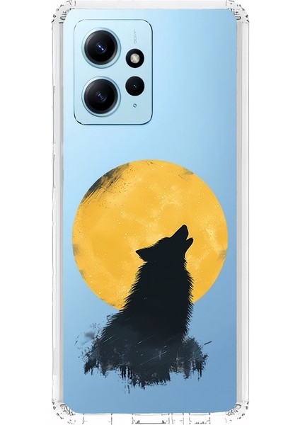 Xiaomi Redmi Note 12 4g Uyumlu Kurt Silüeti Desenli Silikon Kılıf