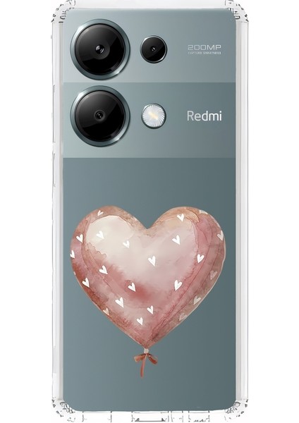 Xiaomi Redmi Note 13 Pro 4g Uyumlu Kalp Balon Desenli Silikon Kılıf