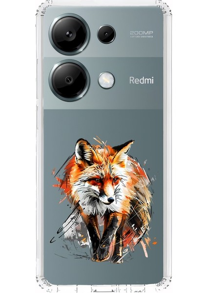 Xiaomi Redmi Note 13 Pro 4g Uyumlu Tilki Bakışı Desenli Silikon Kılıf