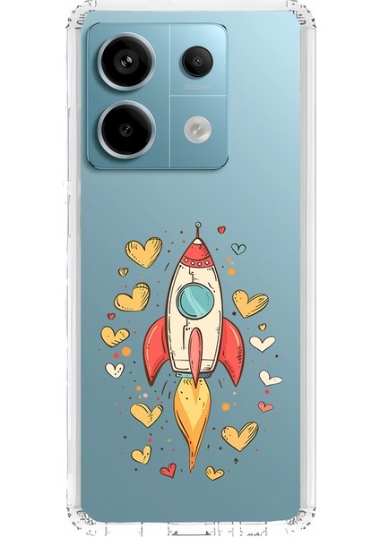 Xiaomi Redmi Note 13 Pro 5g Uyumlu Aşk Roketi Desenli Silikon Kılıf