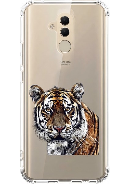 Huawei Mate 20 Lite Uyumlu Kaplan Portresi Desenli Silikon Kılıf