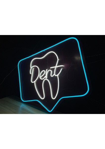 Neon LED Tabela Dekoratif Aydınlatma -Dent Dişci, 60X52CM-