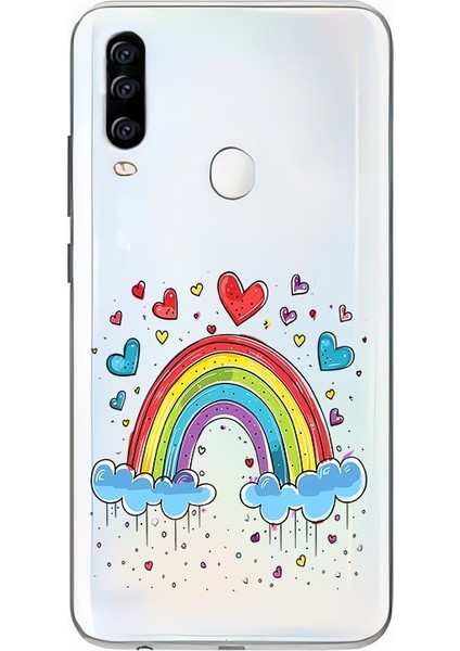 General Mobile Gm 20 Pro Uyumlu Gökkuşağı Aşkı Desenli Silikon Kılıf