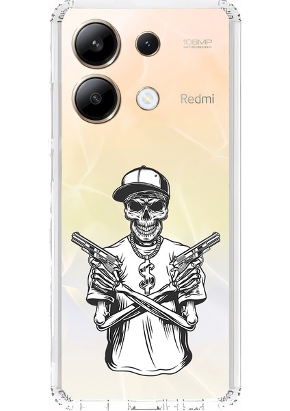 Xiaomi Redmi Note 13 4g Uyumlu Iskelet Silah Desenli Silikon Kılıf