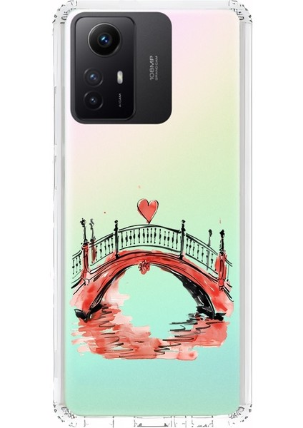 Xiaomi Redmi Note 12 S Uyumlu Aşk Köprüsü Desenli Silikon Kılıf