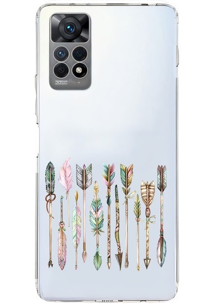 Xiaomi Redmi Note 12 Pro 4g Uyumlu Renkli Tüylü Oklar Desenli Silikon Kılıf