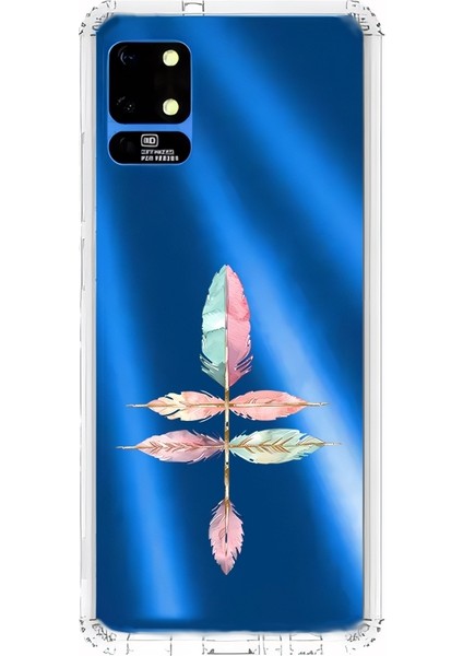 Reeder S19 Max Uyumlu Renkli Tüyler Desenli Silikon Kılıf