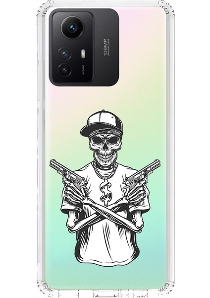 Xiaomi Redmi Note 12 S Uyumlu Iskelet Silah Desenli Silikon Kılıf