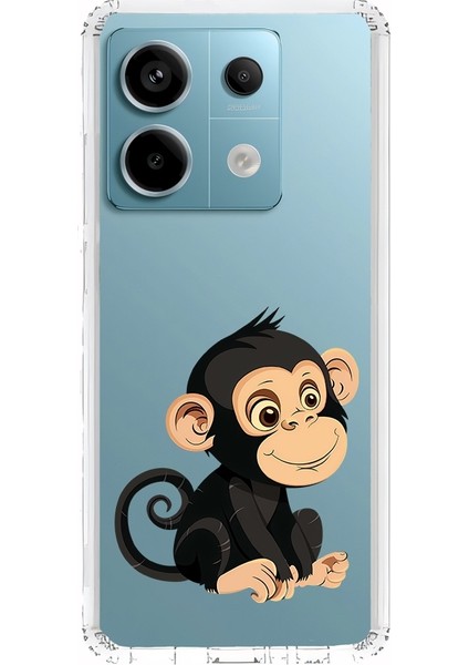 Xiaomi Redmi Note 13 Pro 5g Uyumlu Tatlı Maymun Desenli Silikon Kılıf