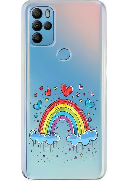 General Mobile Gm 21 Pro Uyumlu Gökkuşağı Aşkı Desenli Silikon Kılıf