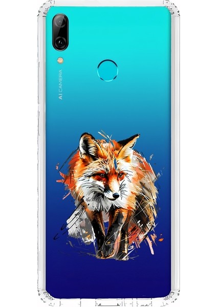 Huawei P Smart 2019 Uyumlu Tilki Bakışı Desenli Silikon Kılıf